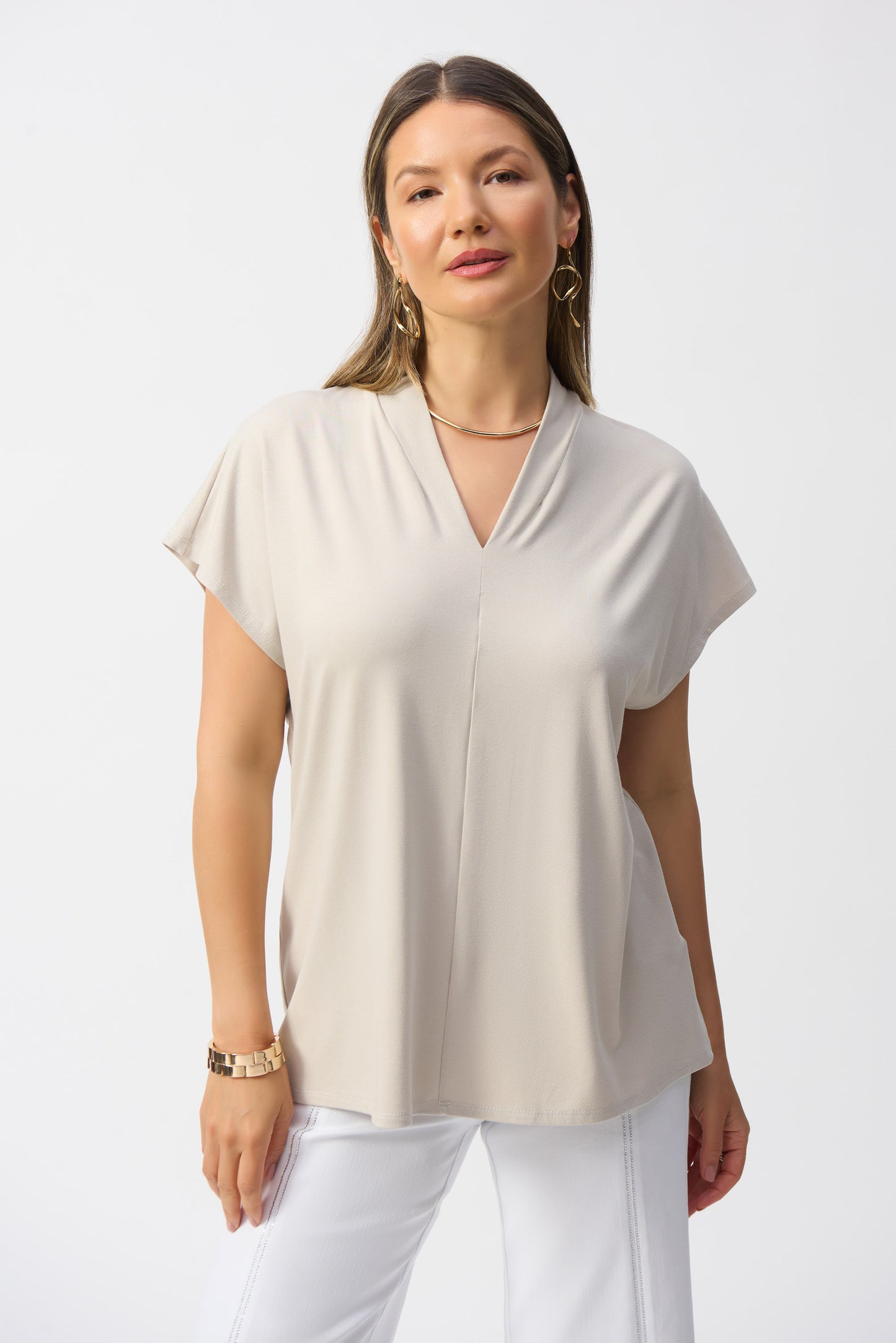 Joseph Ribkoff Spring 2025-251286-3854-Top-Moonstone - The Coach Pyramids