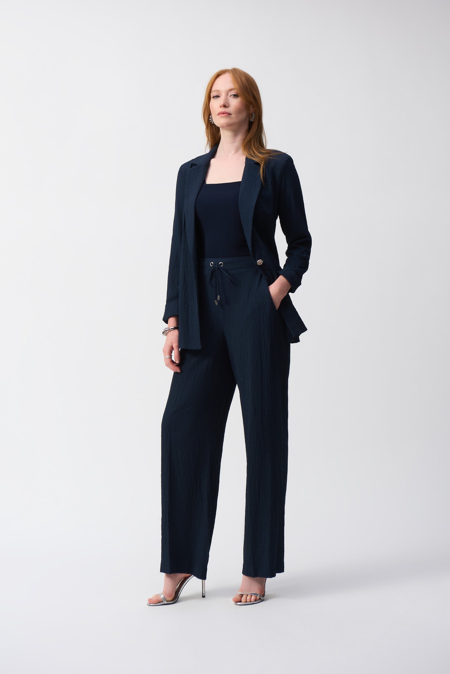 Joseph Ribkoff Spring 2025-251293-2166-Pant-Midnight Blue - The Coach Pyramids