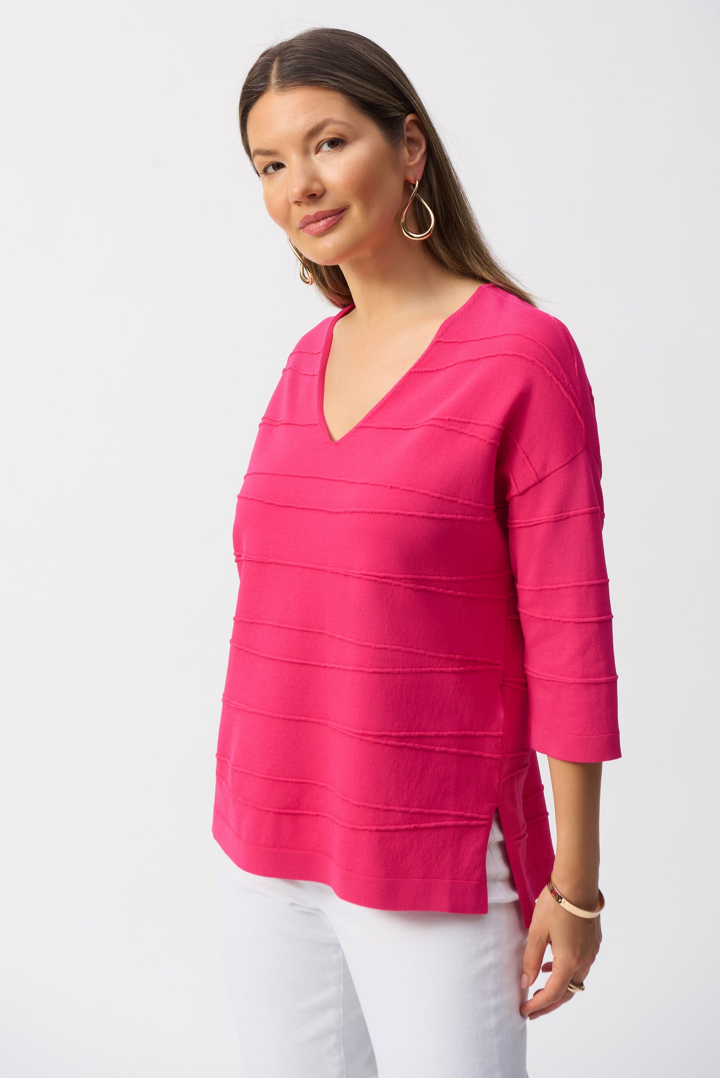Joseph Ribkoff Spring 2025-251923-11-Top-Black - The Coach Pyramids