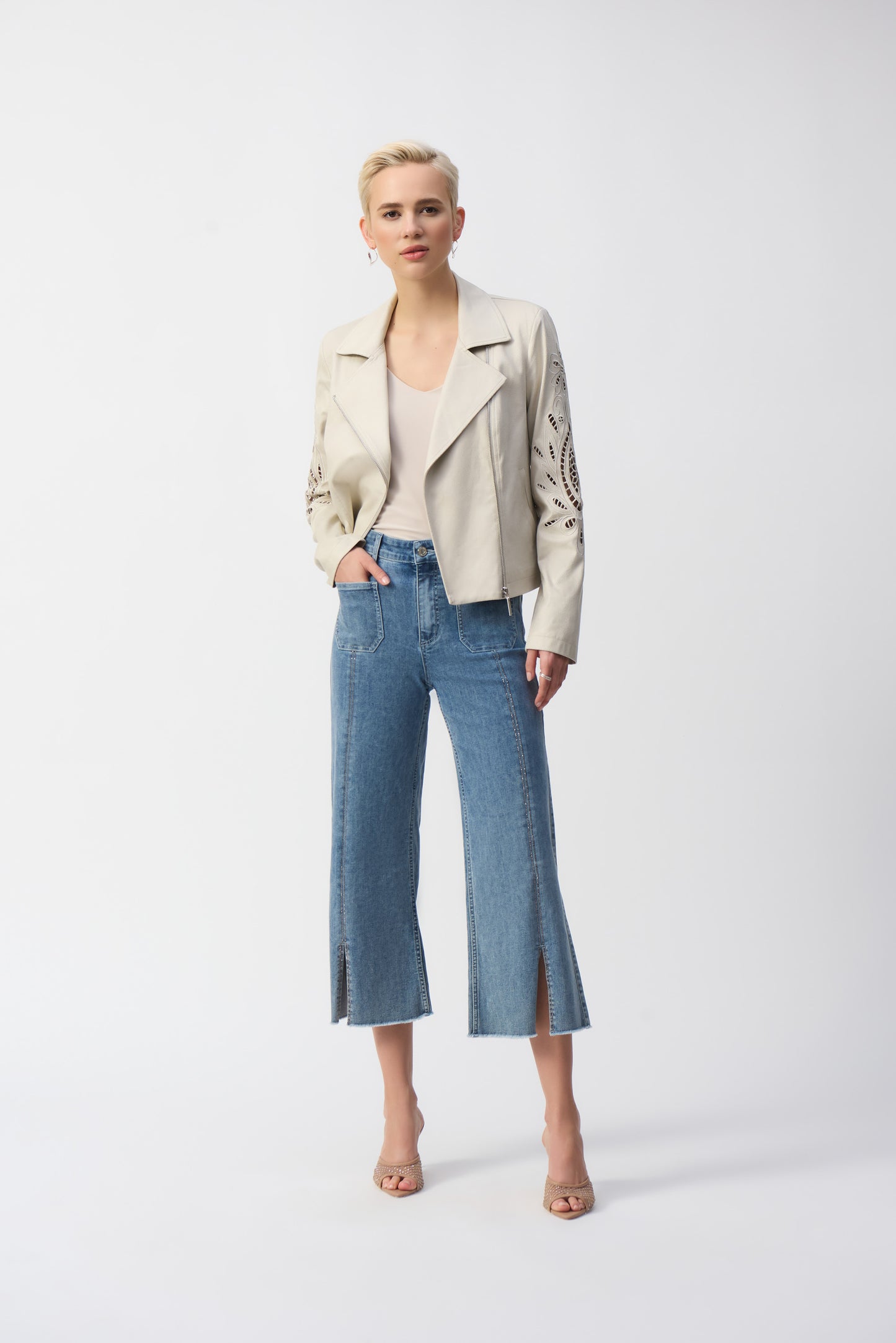Joseph Ribkoff Spring 2025-251936-3854-Jacket-Moonstone - The Coach Pyramids
