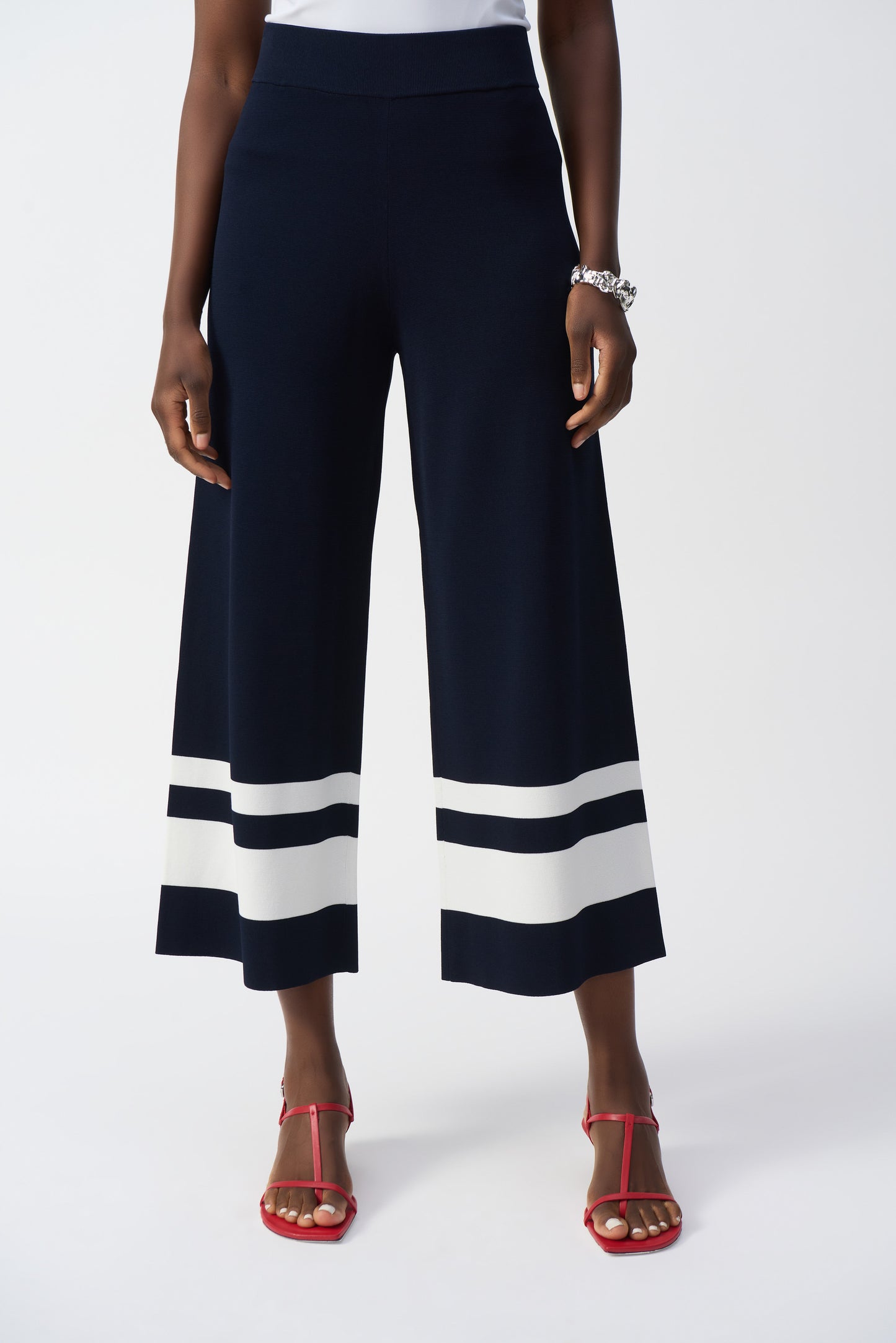 Joseph Ribkoff Spring 2025-251945-2229-Pant-Midnight Blue/Vanilla - The Coach Pyramids