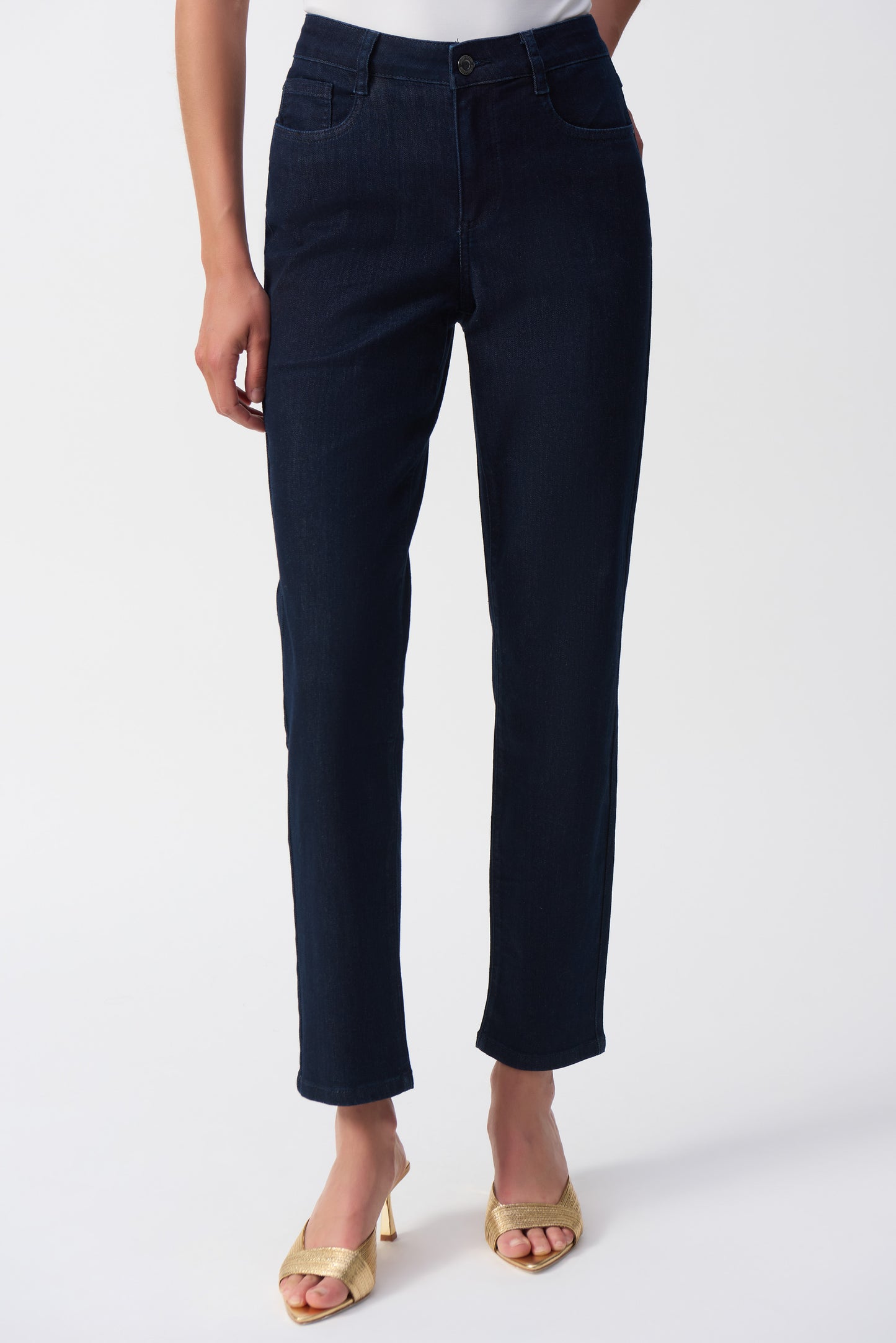 Joseph Ribkoff Winter 2025-251966-3302-Pant-Dark Denim Blue - The Coach Pyramids