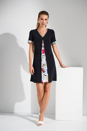 Joseph Ribkoff Summer 2025-252026-178-Dress-Black/Multi