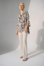 Joseph Ribkoff Fall 2025-252242-1109-Tunic-Beige/Multi - The Coach Pyramids