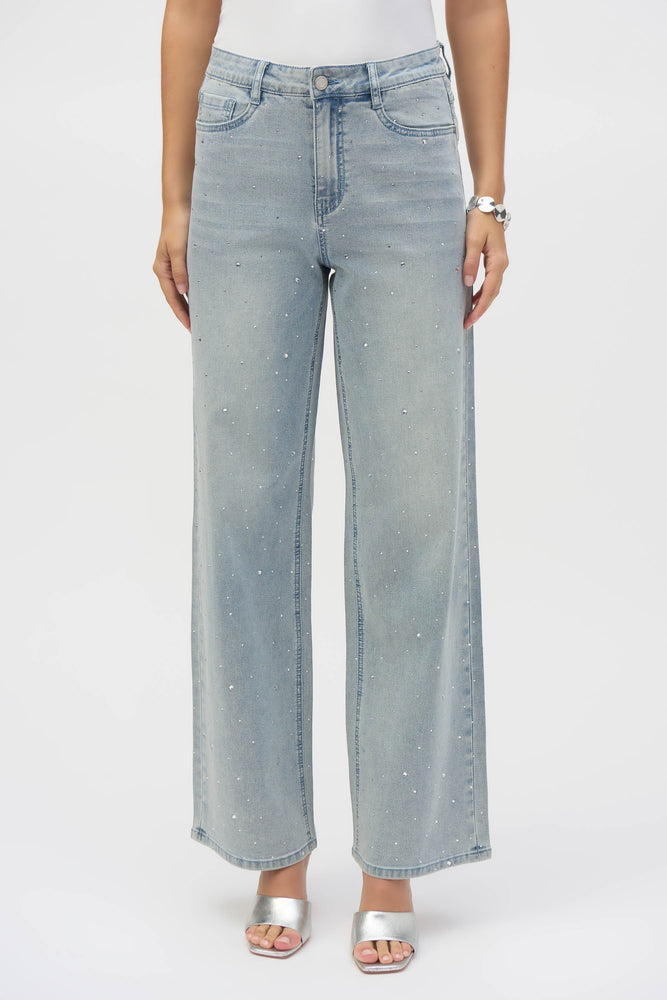 Joseph Ribkoff Summer 2025-252916-47-Pant-Light Blue Denim