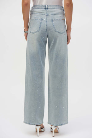 Joseph Ribkoff Summer 2025-252916-47-Pant-Light Blue Denim