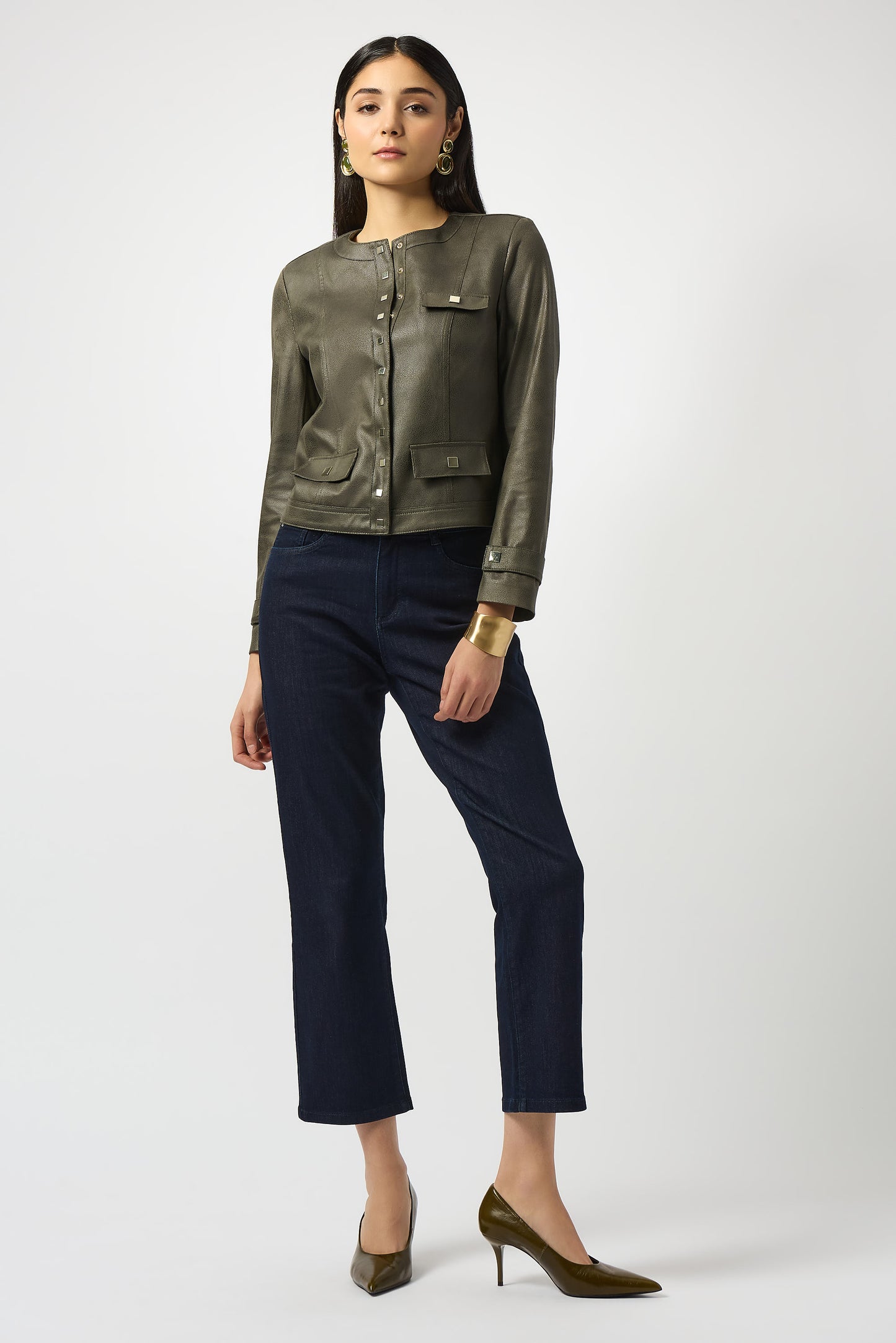 Joseph Ribkoff Fall 2025-252926F25-3302-Pant-Dark Denim Blue - The Coach Pyramids