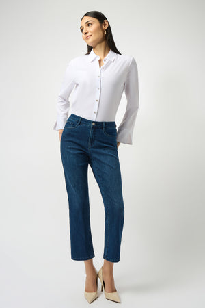 Joseph Ribkoff Fall 2025-252926F25-3699-Pant-Denim Medium Blue - The Coach Pyramids