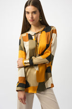 Joseph Ribkoff Fall 2025-253011-178-Tunic-Black/Multi - The Coach Pyramids