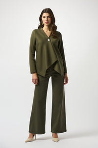 Joseph Ribkoff Fall 2025-253040-4768-Jacket-Khaki - The Coach Pyramids