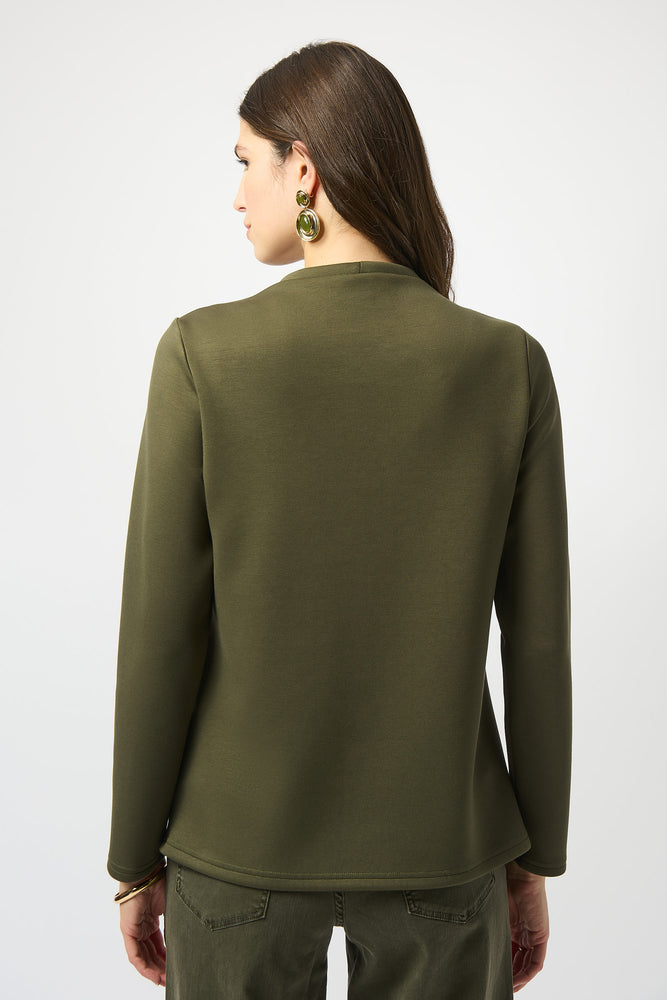 Joseph Ribkoff Fall 2025-253040-4768-Jacket-Khaki - The Coach Pyramids