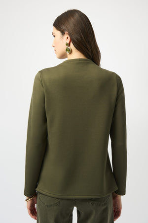 Joseph Ribkoff Fall 2025-253040-4768-Jacket-Khaki - The Coach Pyramids