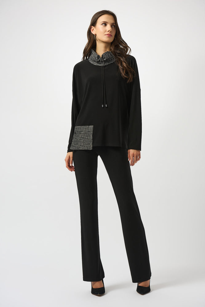 Joseph Ribkoff Fall 2025-253052-251-Top-Black/Grey - The Coach Pyramids