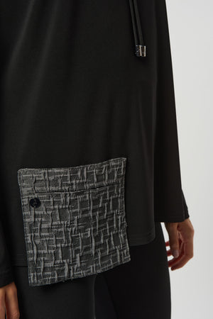 Joseph Ribkoff Fall 2025-253052-251-Top-Black/Grey - The Coach Pyramids