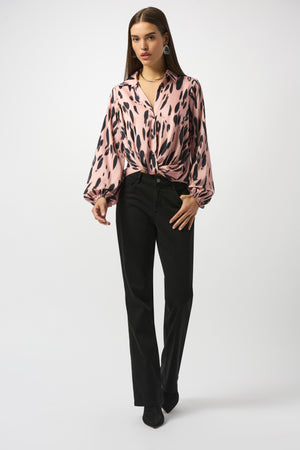 Joseph Ribkoff Fall 2025-253059-493-Top-Pink/Black - The Coach Pyramids
