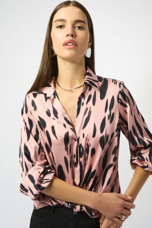 Joseph Ribkoff Fall 2025-253059-493-Top-Pink/Black - The Coach Pyramids