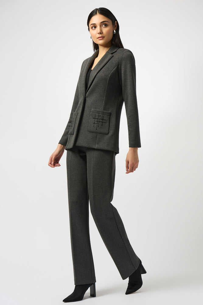 Joseph Ribkoff Fall 2025-253111-2988-Blazer-Grey/Melange - The Coach Pyramids