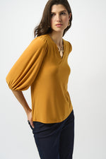 Joseph Ribkoff Fall 2025-253117-4430-Top-Medallion - The Coach Pyramids