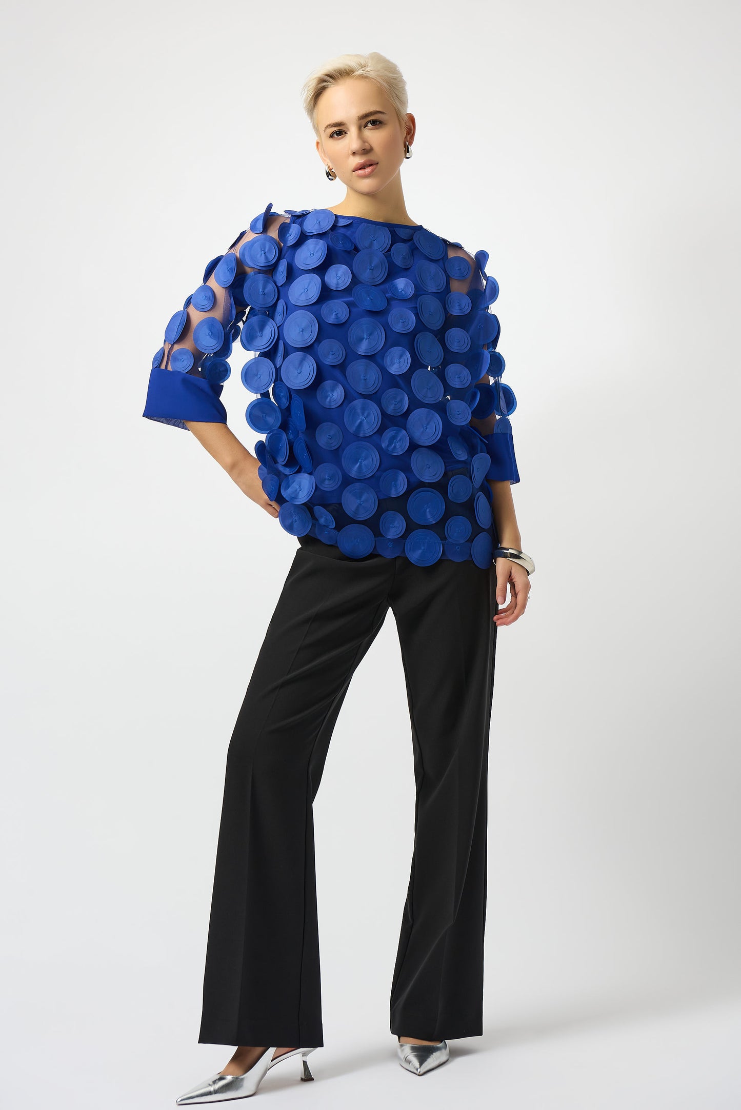 Joseph Ribkoff Fall 2025-253121-11-Tunic-Black - The Coach Pyramids