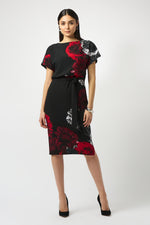 Joseph Ribkoff Fall 2025-253150-250-Dress-Black/Red - The Coach Pyramids