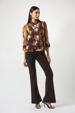 Joseph Ribkoff Fall 2025-253163-3759-2 PC Top-Multi - The Coach Pyramids