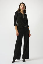 Joseph Ribkoff Fall 2025-253176-11-Top-Black - The Coach Pyramids