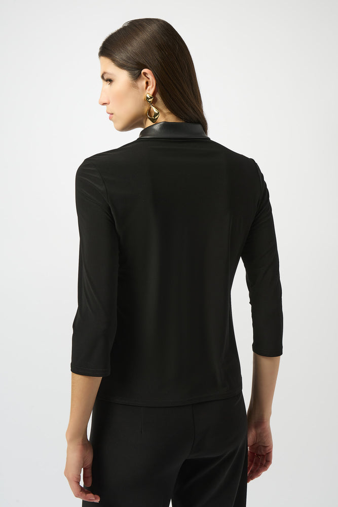 Joseph Ribkoff Fall 2025-253176-11-Top-Black - The Coach Pyramids