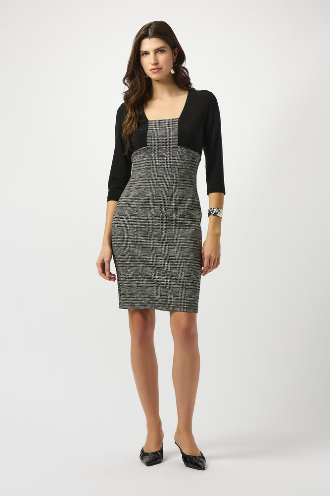 Joseph Ribkoff Fall 2025-253184-272-Coat-Black/White - The Coach Pyramids