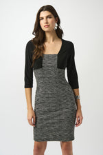 Joseph Ribkoff Fall 2025-253184-272-Coat-Black/White - The Coach Pyramids