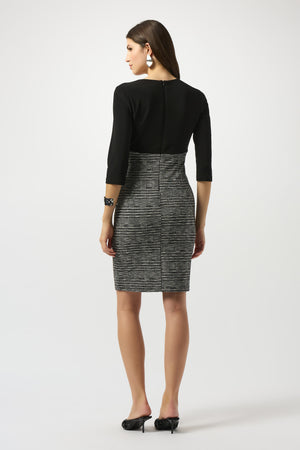 Joseph Ribkoff Fall 2025-253184-272-Coat-Black/White - The Coach Pyramids