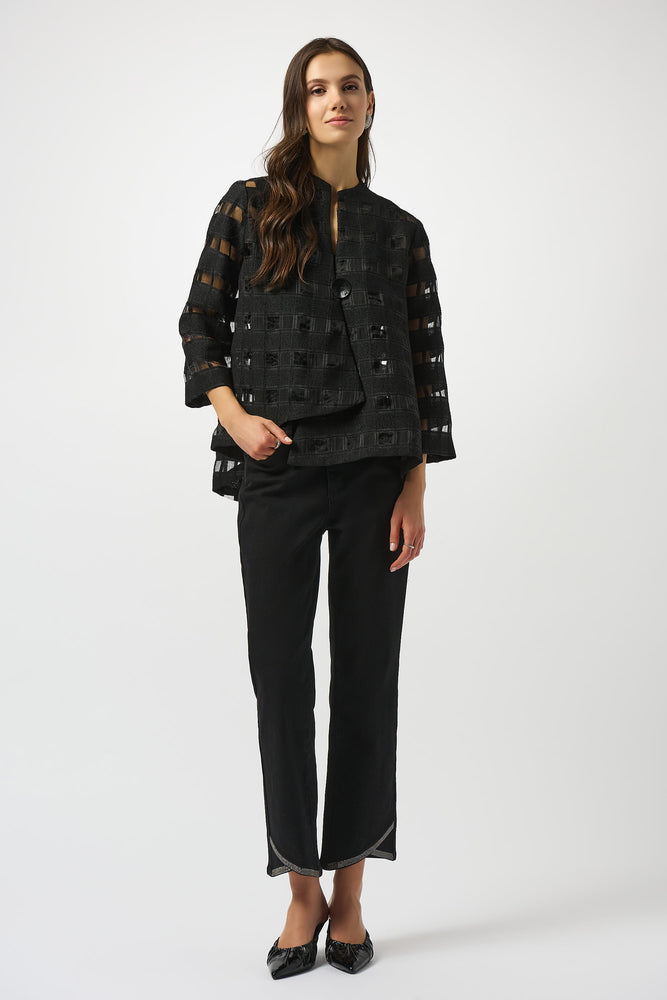 Joseph Ribkoff Fall 2025-253199-11-Jacket-Black - The Coach Pyramids