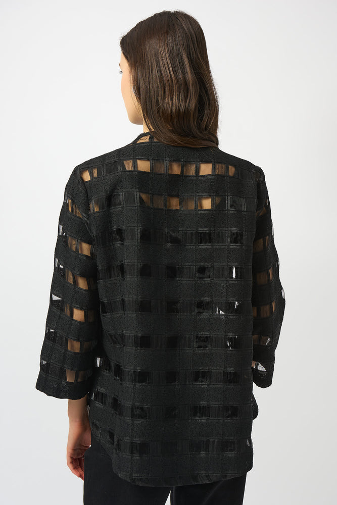 Joseph Ribkoff Fall 2025-253199-11-Jacket-Black - The Coach Pyramids