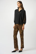 Joseph Ribkoff Fall 2025-253205-11-Top-Black - The Coach Pyramids