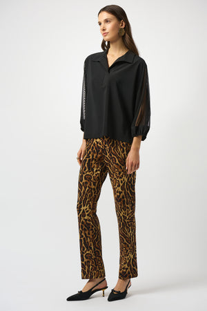 Joseph Ribkoff Fall 2025-253205-11-Top-Black - The Coach Pyramids