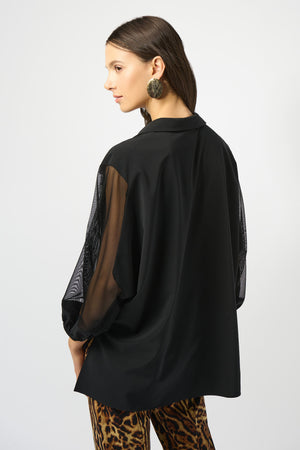 Joseph Ribkoff Fall 2025-253205-11-Top-Black - The Coach Pyramids