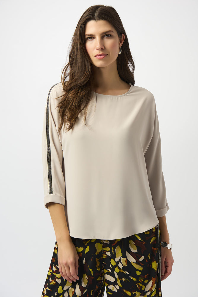 Joseph Ribkoff Fall 2025-253214-4433-Top-Merlot - The Coach Pyramids