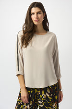 Joseph Ribkoff Fall 2025-253214-4433-Top-Merlot - The Coach Pyramids