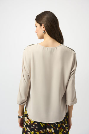 Joseph Ribkoff Fall 2025-253214-3854-Top-Moonstone - The Coach Pyramids