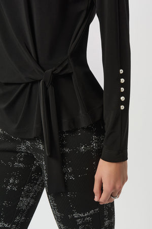 Joseph Ribkoff Fall 2025-253215-11-Top-Black - The Coach Pyramids