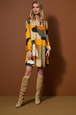 Joseph Ribkoff Fall 2025-253218-178-Dress-Black/Multi - The Coach Pyramids