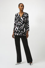 Joseph Ribkoff Fall 2025-253224-178-Tunic-Black/Multi - The Coach Pyramids