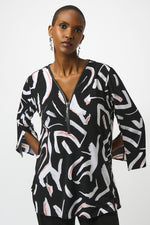 Joseph Ribkoff Fall 2025-253224-178-Tunic-Black/Multi - The Coach Pyramids