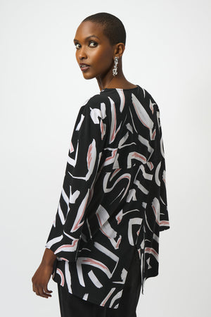 Joseph Ribkoff Fall 2025-253224-178-Tunic-Black/Multi - The Coach Pyramids