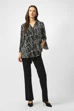 Joseph Ribkoff Fall 2025-253224-3882-Tunic-Black/Moonstone - The Coach Pyramids