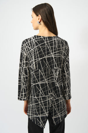 Joseph Ribkoff Fall 2025-253224-3882-Tunic-Black/Moonstone - The Coach Pyramids
