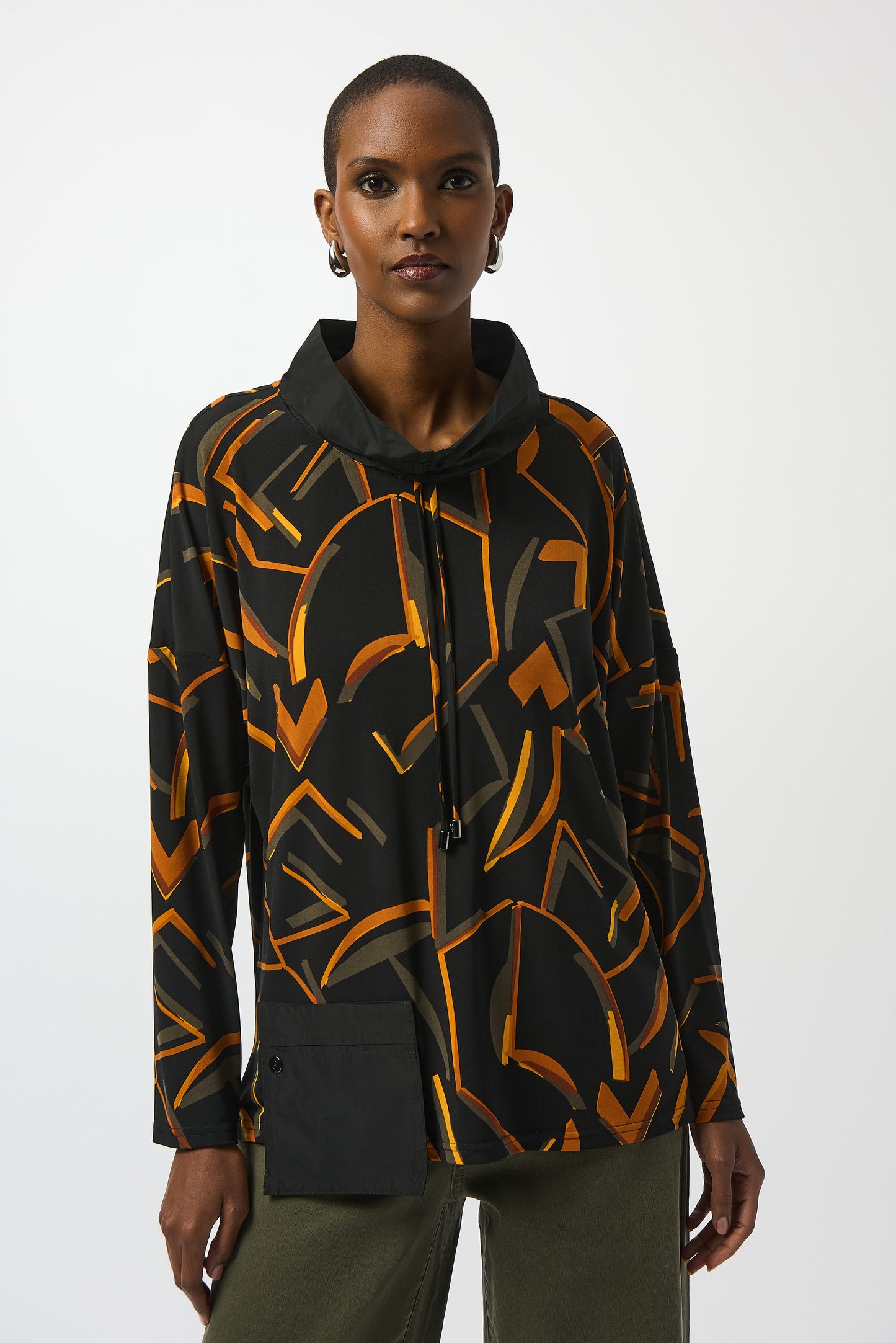Joseph Ribkoff Fall 2025-253231-178-Top-Black/Multi - The Coach Pyramids