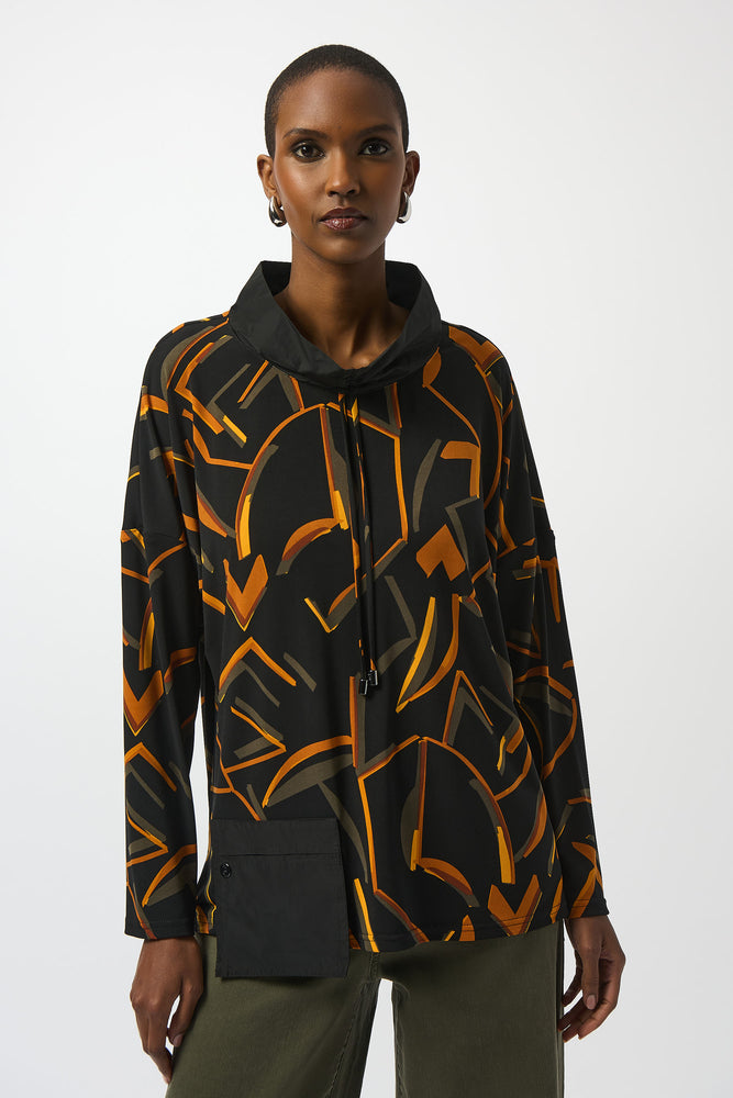 Joseph Ribkoff Fall 2025-253231-178-Top-Black/Multi - The Coach Pyramids