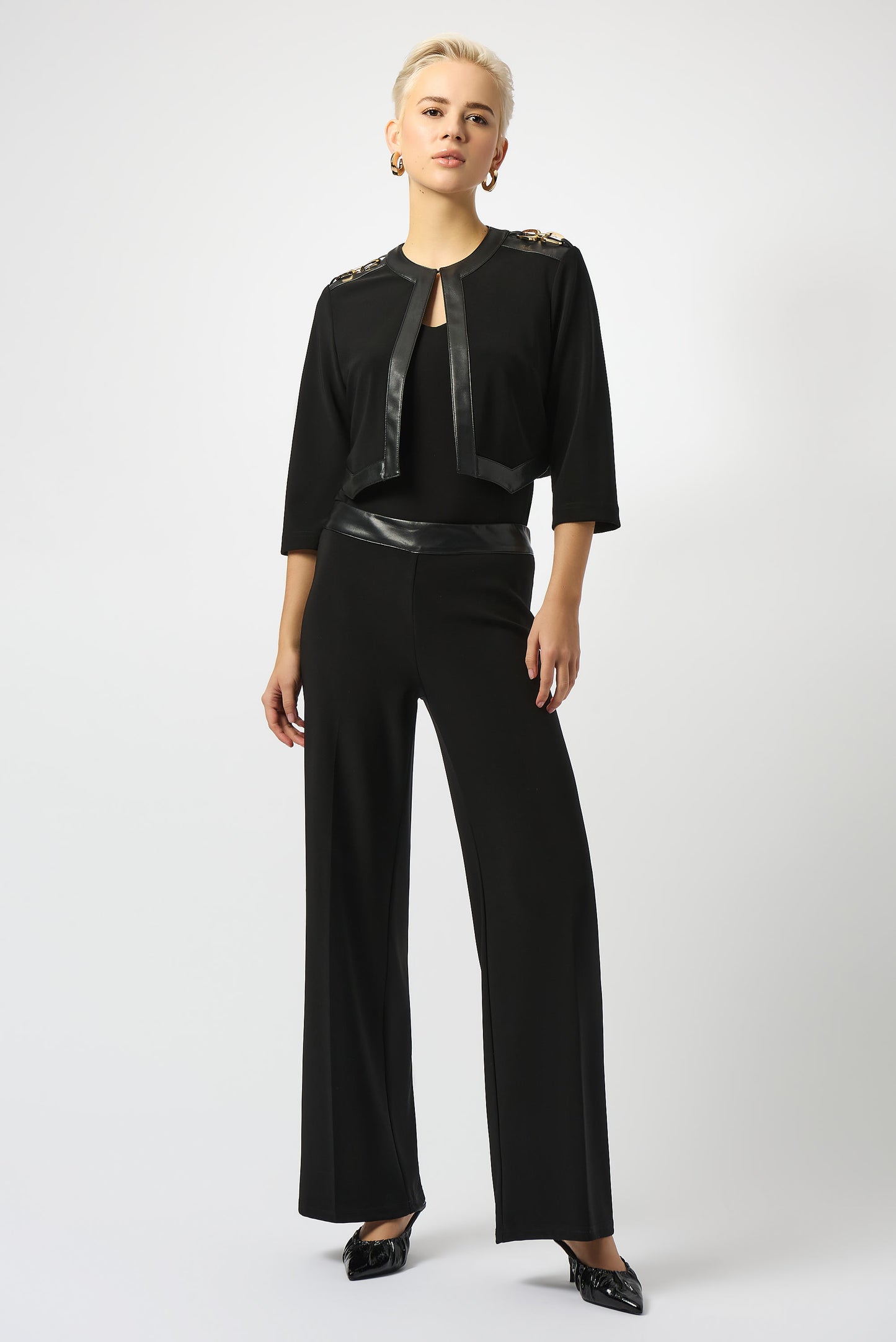 Joseph Ribkoff Fall 2025-253232-11-Cover Up-Black - The Coach Pyramids