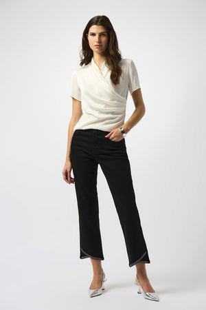 Joseph Ribkoff Fall 2025-253237-11-Top-Black - The Coach Pyramids