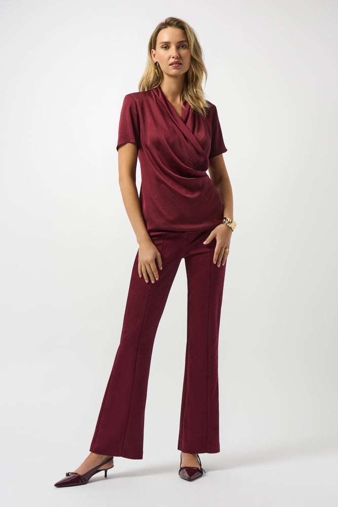 Joseph Ribkoff Fall 2025-253237-4433-Top-Merlot - The Coach Pyramids
